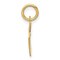 14K Yellow Gold Small Fancy Script Initial E Charm Jewerly 16mm x 13mm